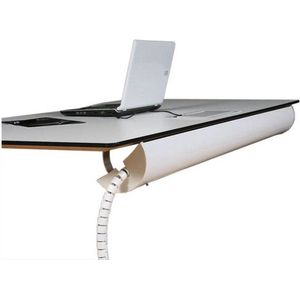 Offeco - Kabelgoot - Kabelgoot bureau - Kabel organiser- Kabelgoot  790mm - Kabelgoot wit - draaifunctie- Kabelgoot  cm - Kabelgoot