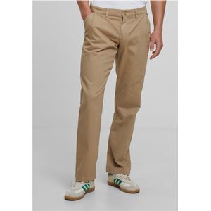 Urban Classics - Pleated Twill Broek rechte pijpen - Taille, 31 inch - Beige
