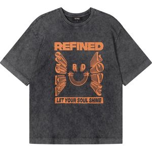 Refined Department T-shirt Bruna Ladies Knitted T Shirt R2408710521 999 Black Dames Maat - M