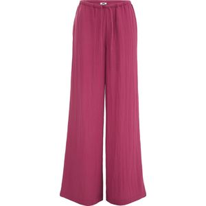 WE Fashion Dames wide leg broek met linnenlook