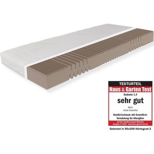 Matras 120x200 - koudschuim matras H5 - hoogte ca. 18cm - 7-zone omkeerbaar matras 120x200cm met hoogwaardige Greenfirst® tijk - zacht