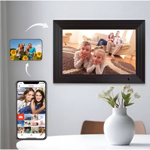 Digitale fotolijst met WiFi en Touchscreen – Fotokader HD – 10.1 inch – IPS Display – Zwart – 32GB Geheugen – Lightdista