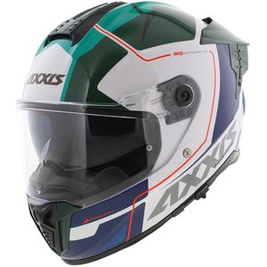 Axxis Hawk SV Evo Integraal helm Spear A6 glans groen wit blauw S