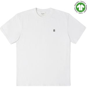 FIVE LINE LABEL - Wit Basic Tshirt - Heren - Biologisch Katoen - Oversized Fit - Maat L/XL