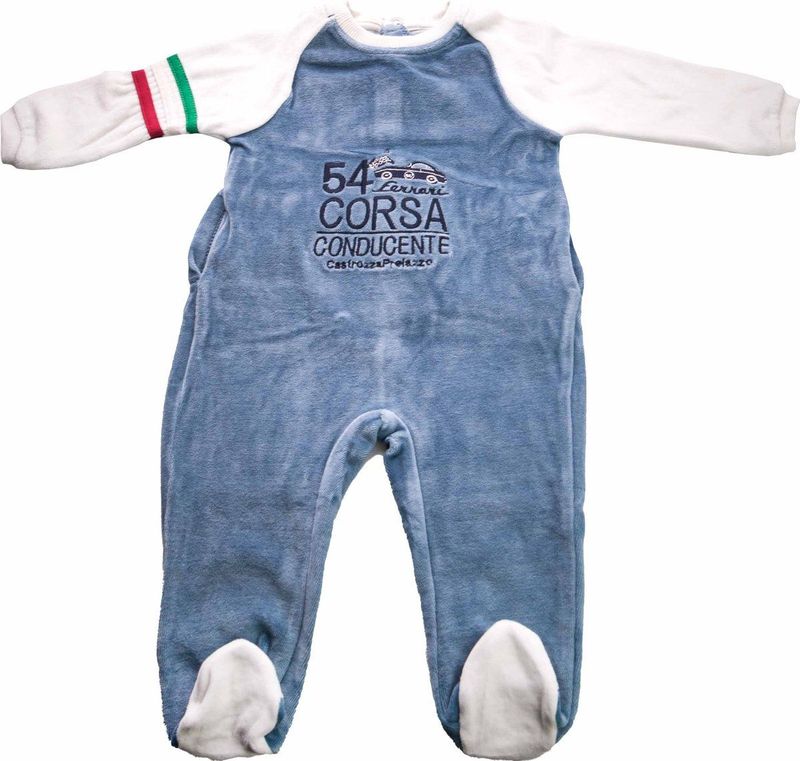 Ferrari - Bodysuit - Blauw Melange - Kinderkleding - Zacht en Warm
