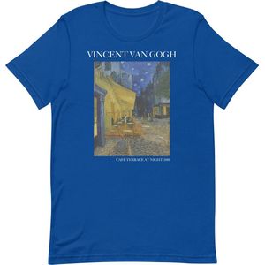 Vincent van Gogh 'Terras bij Nacht' (""Café Terrace at Night"") Beroemd Schilderij T-Shirt | Unisex Klassiek Kunst T-shirt | True Royal | 2XL