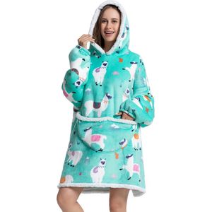 Hoodie Deken Met Mouwen - Plaid - Knuffeldeken - Onesie - Fleece Blanket - Dames - Heren - Kinderen - Extra Zacht & Warm - Alpaca