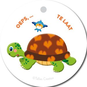 Tallies Cards - kadokaartjes  - bloemenkaartjes - Oeps te laat - Primo - set van 5 kaarten - verjaardagskaart - verjaardag - felicitatie - proficiat - 100% Duurzaam