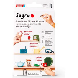 Vormbare universele lijm Sugru by tesa®, verwerking 30 min, uitharding 12-14 uur, 8 x 3,5 g, kleur naar keuze