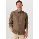 SELECTED MEN Slhslimowen-brushed Shirt Ls Noos - met lange mouwen - Heren Khaki - Maat M