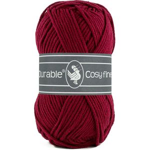 Durable Cosy Fine - acryl en katoen garen - bordeaux 222 - 1 bol van 50 gram