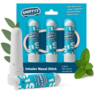 Sniffit - Inhaler Nasal Stick - Neusstick - 3 Stuks - Etherische Oliën voor Betere Ademhaling
