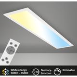 Briloner Leuchten LED Paneel CCT 78 cm afstandsbediening 24,5W memory timer nachtlampje wit