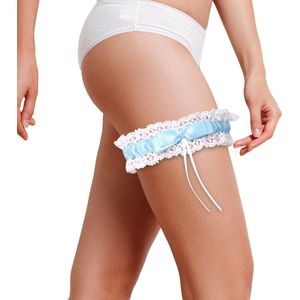 Kanten bruids kousenband - Set van 2 - Hemelsblauw - Bruiloft accessoire