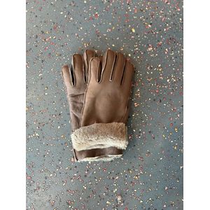 Schapenvacht Handschoenen Taupe Maat M/XL - Winddicht en Waterafstotend