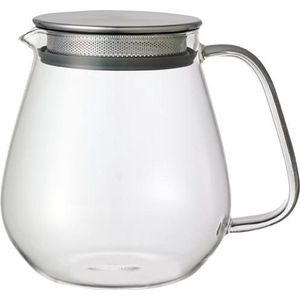 Kinto Unitea One Touch theepot | 720ml | glas | rvs filter | losse thee | hoogte 12 cm