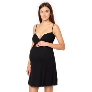 Merry Style Dames Zwangerschap Onderrok - Kort - Elastisch – Licht- Viscose – Zwart – S – MS-MS10-466-UW