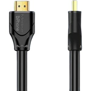 DrPhone HDMI 2.0 Kabel – 4K/60Hz HDR 3D – 18Gbps – 1080P/2160P – Vergulde Connectoren – Ondersteuning voor 3D, HDR - 2M - Zwart