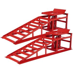 Topgear Auto - Oprijbok - Oprijbrug met Krik - 115 x 32 x 31 cm - Maximaal Draagvermogen 2000 kilo