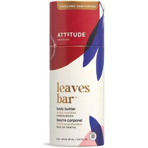 Attitude - Leaves Bar Plasticvrije Body Butter Stick Sandalwood - 85ml