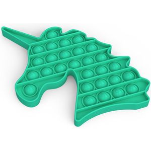 ColourFam Fidget Toy Pop it | Groene Unicorn | Stress Verlagend | Fidget Popper | Fidget Speelgoed | Fidget Toys Pop it Tiktok | Fidget Pad