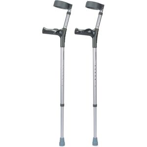 Elleboogkrukken ergonomisch Maat M/L. Loopkrukken - krukken anatomische handvatten, gesloten manchet. Set - paar van 2