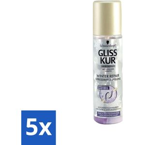 Gliss-Kur - Anti-Klit Spray - Winter Repair - Makkelijke Kambaarheid - 200 ml - Bulkverpakking - 5 stuks