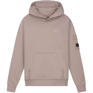 Malelions Kids Nylon Pocket Hoodie - Grey Brown 4-104