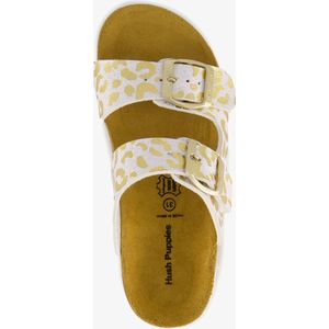 Hush Puppies meisjes bio slippers wit goud - Maat 32