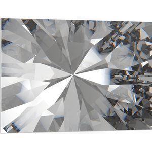 PVC Schuimplaat- Close-up van Glimmende Diamant - 100x75 cm Foto op PVC Schuimplaat