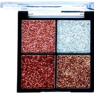 D'Donna - Glitter Oogschaduw - 4 Tinten Zilver/Goudbruin/Roodkoper/Brons - Nummer 1 - 1 Doosje