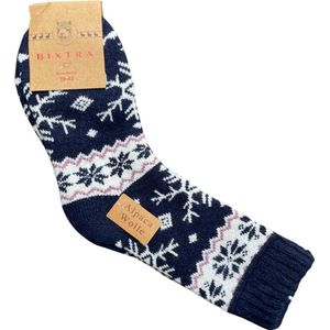 green-goose® Alpaca Damessokken - 1 Paar - Maat 39-42 - Blauw - 95% Alpaca Wol - Heerlijk Zacht - Uitstekende Kwaliteit - Lekker Warm en Rekbaar