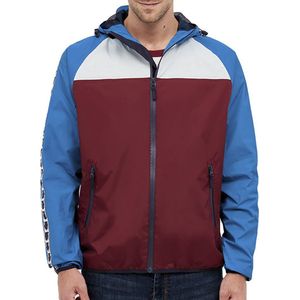 BarÇa - Color Block Jas - Zwart - Waterdicht Jack - Hoge Kraag met Capuchon