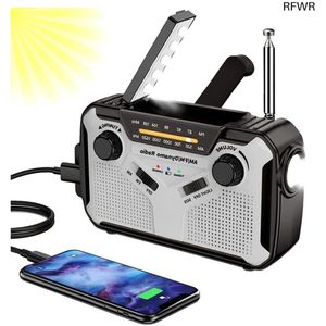 RFWR® Draagbare Zwengelradio met Dynamo en Oplaadbare Batterij voor Noodgevallen en Outdoor Activiteiten