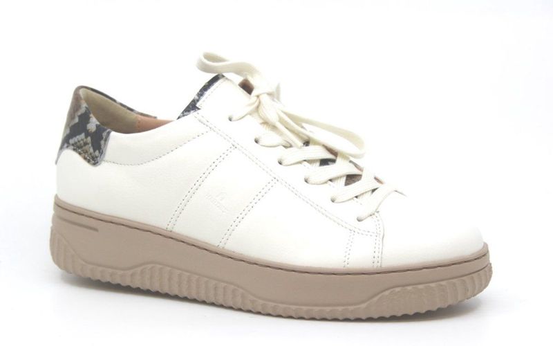 Hartjes - 162.1950 - Leren Sneaker - Wit Combi - Wijdte H