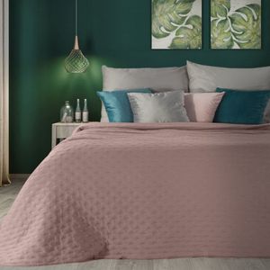 Oneiro’s luxe LIBI Type 2 Beddensprei Oud roze - 220x240 cm – bedsprei 2 persoons - beige – beddengoed – slaapkamer – spreien – dekens – wonen – slapen