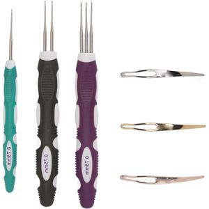 Portable 1 2 3 Hook Size 0.75mm Professional Dreadlock Crochet Tool for Craft Knitting Multifunctional
