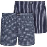 Jockey - Dagelijkse Geweven Boxershorts - Marineblauw Mix - Verpakking van 2 Stuks