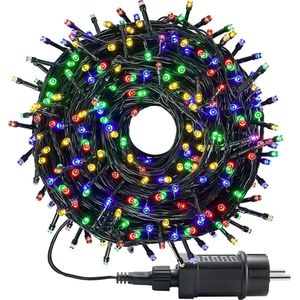 Lichtslingers - Buiten en Binnen RGB Kerstverlichting String Lights met 8 Lichtstanden + Timer + Geheugenfunctie, Waterdicht voor Kerstboom, Feest, Bruiloft, Balkon, 10m, 100LEDs