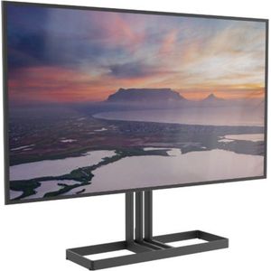Cavus Edge 100 Design Tv Vloerstandaard Trendy Zwart Staal - MULTIFIT VESA 100x100 t/m 400x400