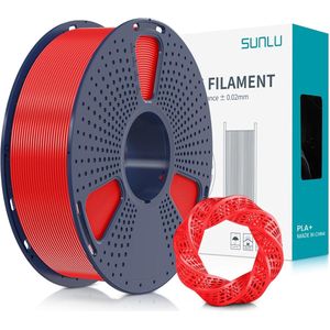 SUNLU PLA+ Rood / Red 1 kg - 1.75mm - 3D printer filament