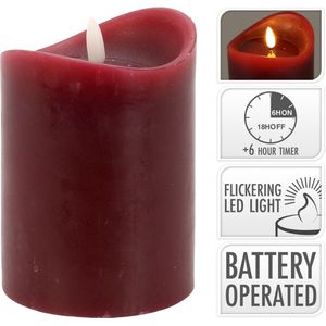 Nampook - Led Candle - Donkerrood - Paraff/Wax