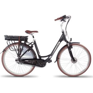 Vogue Basic - Fiets (elektrisch) - Vrouwen - Matzwart;Bruin - 49