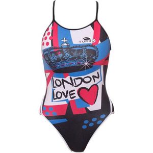 Turbo London Love Badpak Met Dunne Bandjes Zwart 13-14 Years Meisje