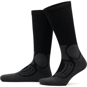 GoWith-wollen sokken-motor sokken-2 paar-warme sokken-met hielbescherming-sokken heren-zwart-42-44