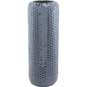 Decoratieve vaas met metallic effect in grijsblauwe zandsteen H60