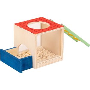 Pawise Colorful Burrow Box - Hamsterhuisje - Knaagdieren speelgoed - Perfect voor gerbils, hamsters en muizen - Hout