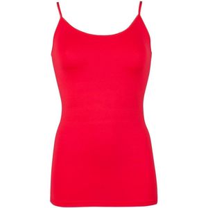 RJ Bodywear Pure Color dames spaghetti top (1-pack) - rood - Maat: S