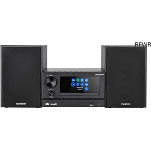 RFWR® Micro HiFi Stereo-installatie met Internetradio, DAB+/FM, CD-speler en Bluetooth - Zwart