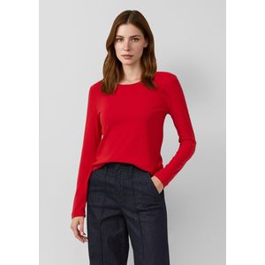 T-shirt - Geribd Tricot - Lange Mouwen - Slim Fit - Ronde Halslijn